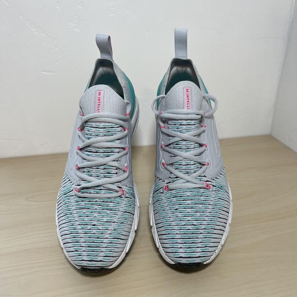 Under Armour UA HOVR Phantom 2 IntelliKnit Mens 9.5/W11 Running Shoes Grey Mint - Picture 2 of 6